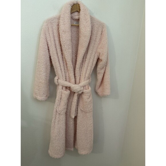 Giraffe at Home Robe Stretch Chenille Belted Pink Pockets Size 0 (4-8) Excellent - Picture 1 of 9